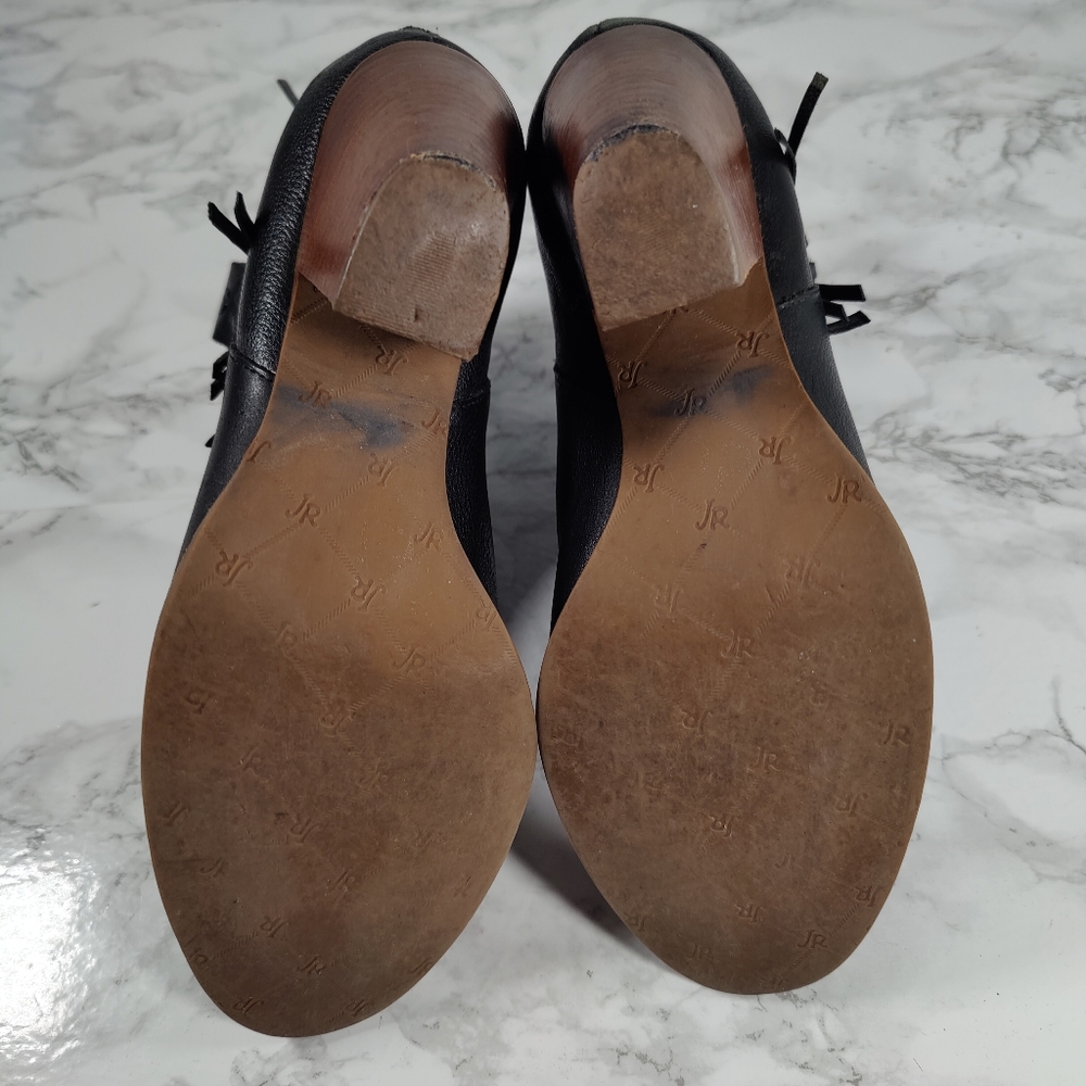 Jack Rogers Greer Black Leather Booties Size 7.5 - Picture 8 of 13